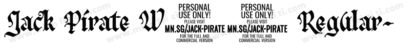 Jack Pirate W03 Regular字体转换